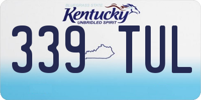 KY license plate 339TUL