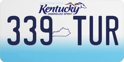 KY license plate 339TUR