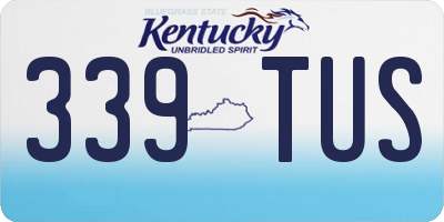 KY license plate 339TUS