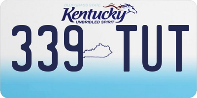 KY license plate 339TUT