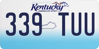 KY license plate 339TUU