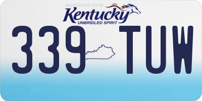 KY license plate 339TUW