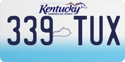 KY license plate 339TUX