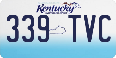 KY license plate 339TVC
