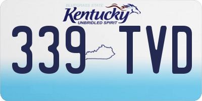 KY license plate 339TVD