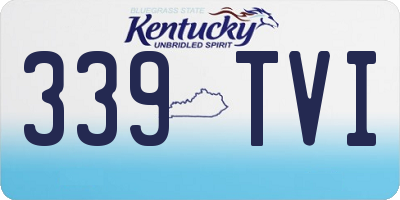 KY license plate 339TVI
