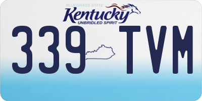 KY license plate 339TVM
