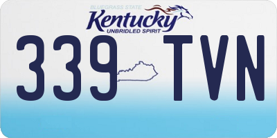 KY license plate 339TVN