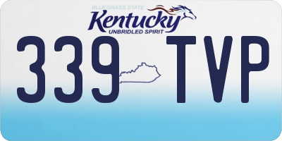 KY license plate 339TVP