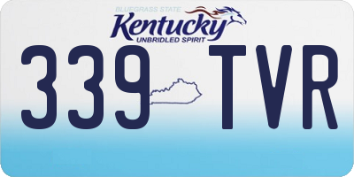 KY license plate 339TVR