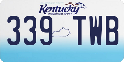 KY license plate 339TWB