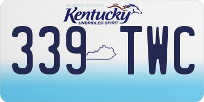 KY license plate 339TWC