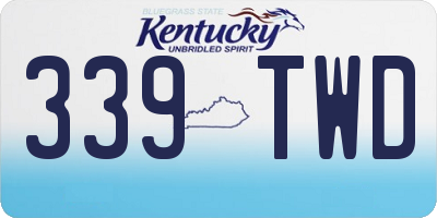 KY license plate 339TWD