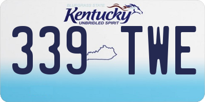 KY license plate 339TWE