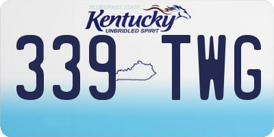 KY license plate 339TWG
