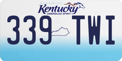 KY license plate 339TWI