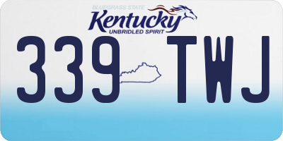 KY license plate 339TWJ