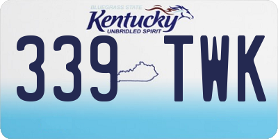 KY license plate 339TWK