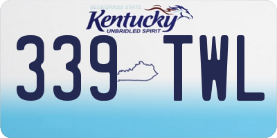 KY license plate 339TWL