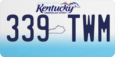 KY license plate 339TWM