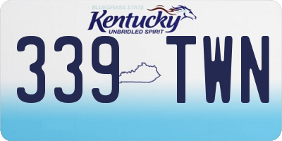 KY license plate 339TWN