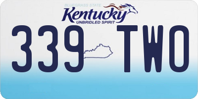 KY license plate 339TWO