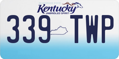 KY license plate 339TWP