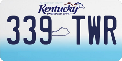 KY license plate 339TWR
