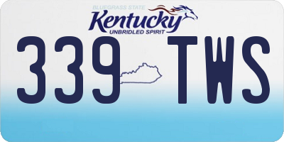 KY license plate 339TWS