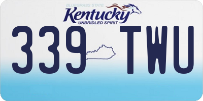 KY license plate 339TWU