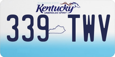KY license plate 339TWV