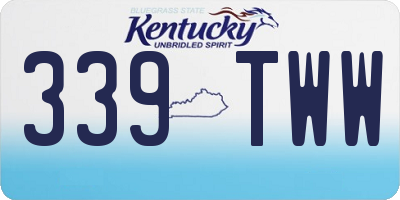 KY license plate 339TWW