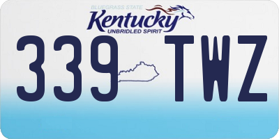 KY license plate 339TWZ