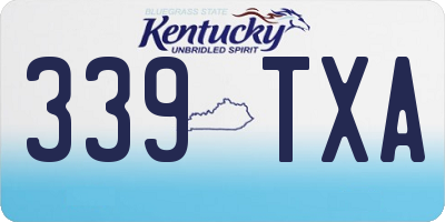 KY license plate 339TXA