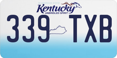 KY license plate 339TXB