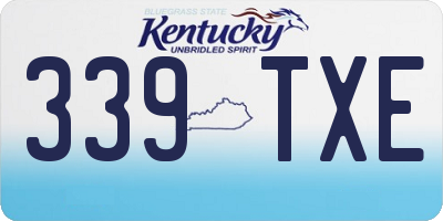 KY license plate 339TXE