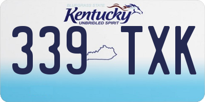 KY license plate 339TXK