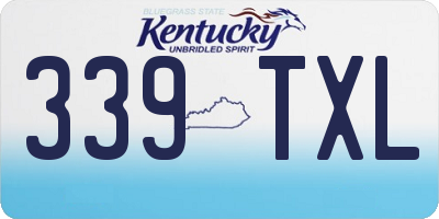 KY license plate 339TXL
