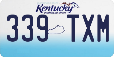 KY license plate 339TXM