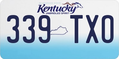 KY license plate 339TXO