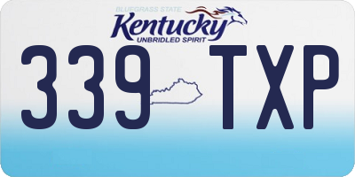 KY license plate 339TXP
