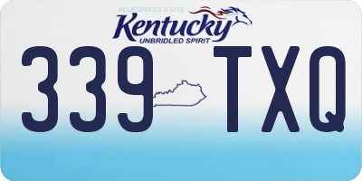 KY license plate 339TXQ