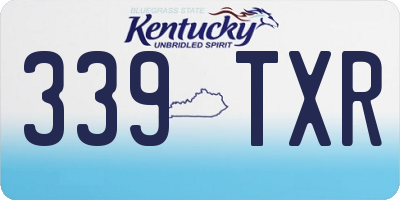 KY license plate 339TXR