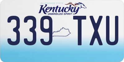 KY license plate 339TXU