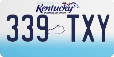 KY license plate 339TXY