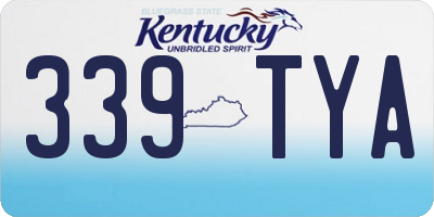 KY license plate 339TYA