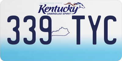 KY license plate 339TYC