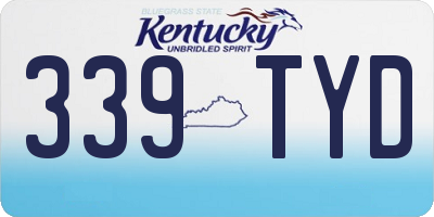KY license plate 339TYD