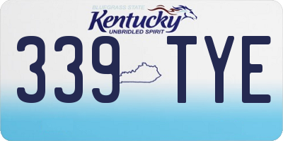KY license plate 339TYE