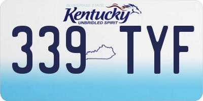 KY license plate 339TYF